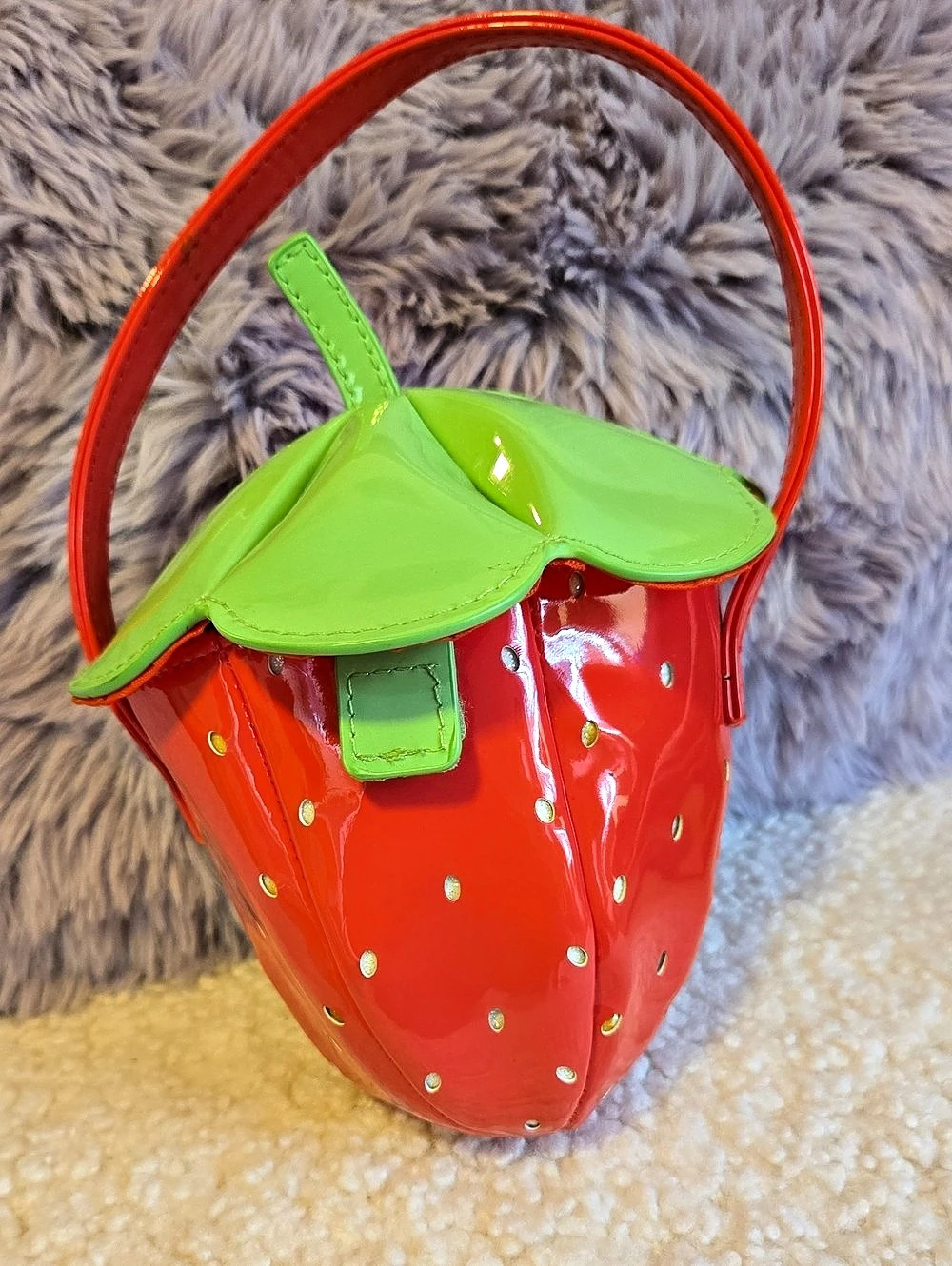 Gymboree Strawberry Mini Bag in Red & Green Like New
